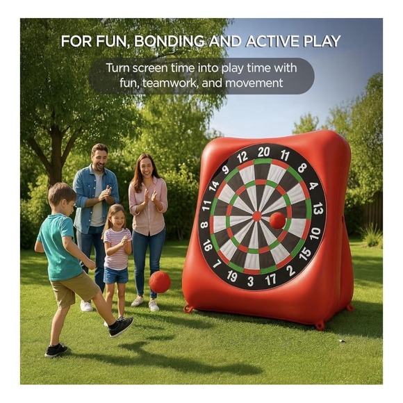ZivPlay Inflatable Dart Game 6x6 Ft Soccer Golf Yard Target Outdoor Family Fun - Picture 6 of 8